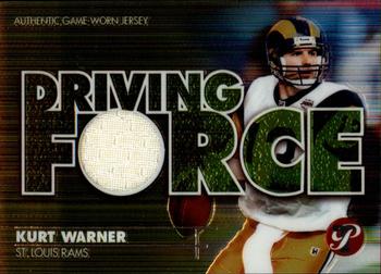 2002 Topps Pristine - Driving Force Jerseys #DF-KW Kurt Warner Front