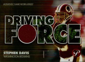 2002 Topps Pristine - Driving Force Jerseys #DF-SD Stephen Davis Front