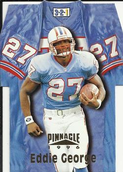 1996 Pinnacle - 3-2-1 (Die Cut Jerseys) #20 Eddie George Front