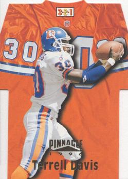 1996 Pinnacle - 3-2-1 (Die Cut Jerseys) #9 Terrell Davis Front