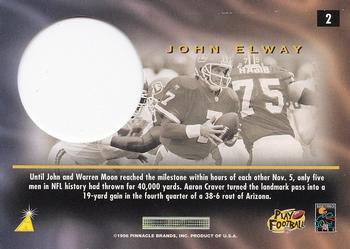 1996 Pinnacle Mint #2 John Elway Back