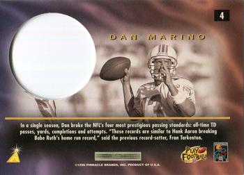 1996 Pinnacle Mint #4 Dan Marino Back