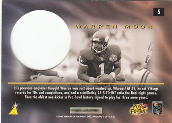 1996 Pinnacle Mint #5 Warren Moon Back