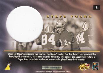 1996 Pinnacle Mint #6 Steve Young Back