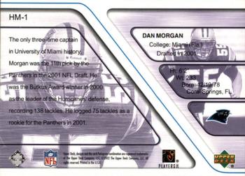 2002 UD Piece of History - Hitmakers #HM-1 Dan Morgan Back