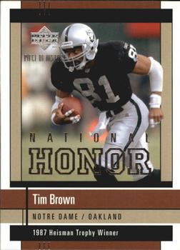 2002 UD Piece of History - National Honor #NH-10 Tim Brown Front