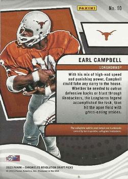 2023 Panini Chronicles Draft Picks - Revolution #10 Earl Campbell Back