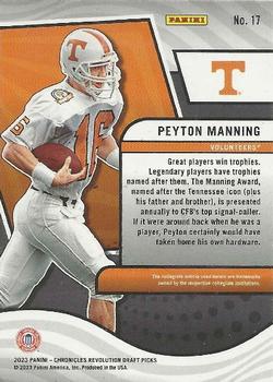 2023 Panini Chronicles Draft Picks - Revolution #17 Peyton Manning Back