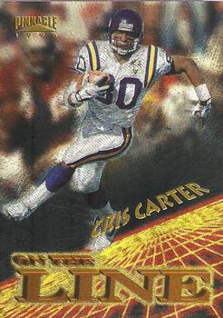 1996 Pinnacle - On the Line #4 Cris Carter Front