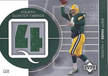 2002 Upper Deck - Fourth Quarter Fabrics #FQ-BF Brett Favre Front