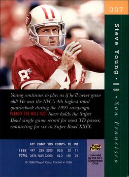 1996 Playoff Absolute #007 Steve Young Back