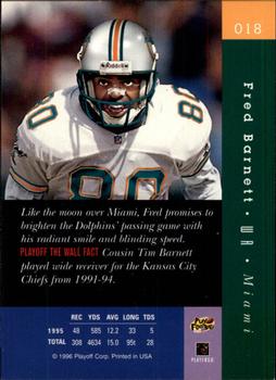 1996 Playoff Absolute #018 Fred Barnett Back