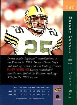 1996 Playoff Absolute #040 Dorsey Levens Back
