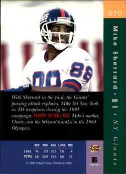 1996 Playoff Absolute #070 Mike Sherrard Back
