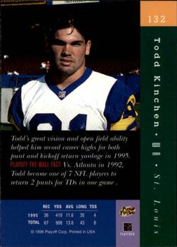 1996 Playoff Absolute #132 Todd Kinchen Back