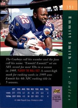 1996 Playoff Absolute #151 Emmitt Smith Back