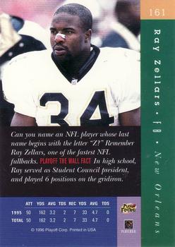 1996 Playoff Absolute #161 Ray Zellars Back