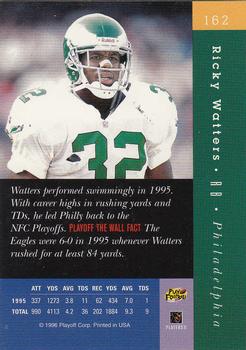 1996 Playoff Absolute #162 Ricky Watters Back