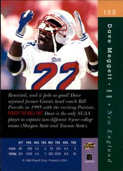 1996 Playoff Absolute #168 Dave Meggett Back