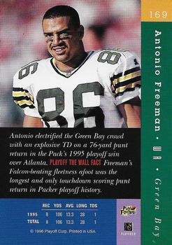 1996 Playoff Absolute #169 Antonio Freeman Back