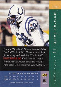 1996 Playoff Absolute #170 Marshall Faulk Back