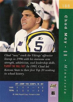 1996 Playoff Absolute #188 Chad May Back
