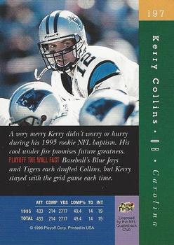 1996 Playoff Absolute #197 Kerry Collins Back