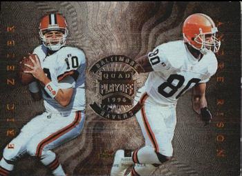 1996 Playoff Absolute - Quad Series #7 Earnest Byner / Michael Jackson / Andre Rison / Eric Zeier Front