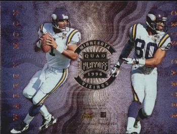 1996 Playoff Absolute - Quad Series #17 Cris Carter / Warren Moon / Robert Smith / Chad May Front