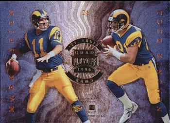 1996 Playoff Absolute - Quad Series #28 Mark Rypien / Isaac Bruce / Todd Kinchen / Steve Walsh Back