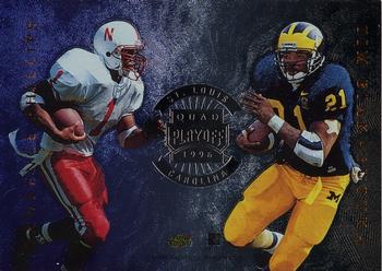 1996 Playoff Absolute - Quad Series #32 Lawrence Phillips / Tim Biakabutuka / Terry Glenn / Rickey Dudley Front