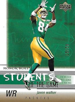 2002 Upper Deck Honor Roll - Students of the Game Gold #SGW-3 Javon Walker Front