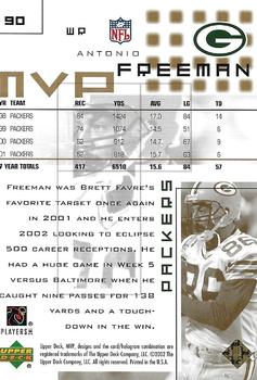 2002 Upper Deck MVP - Gold #90 Antonio Freeman Back