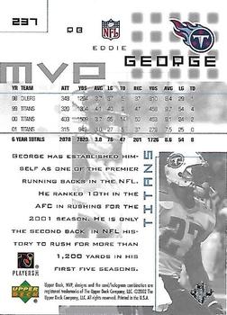 2002 Upper Deck MVP - Silver #237 Eddie George Back