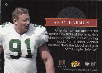 1996 Playoff Absolute - Prime Unsung Heroes #9 Andy Harmon Back