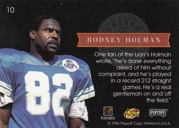 1996 Playoff Absolute - Prime Unsung Heroes #10 Rodney Holman Back