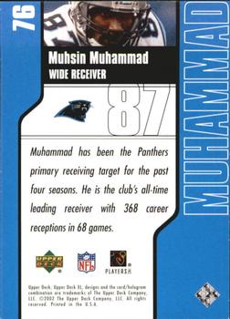 2002 Upper Deck XL - Holofoil #76 Muhsin Muhammad Back