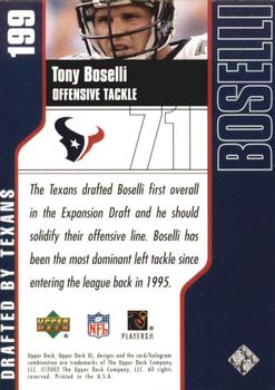 2002 Upper Deck XL - Holofoil #199 Tony Boselli Back