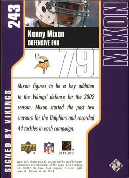 2002 Upper Deck XL - Holofoil #243 Kenny Mixon Back