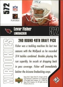2002 Upper Deck XL - Holofoil #572 Levar Fisher Back