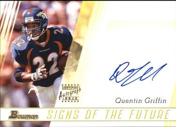 2003 Bowman - Signs of the Future Autographs #SF-QG Quentin Griffin Front
