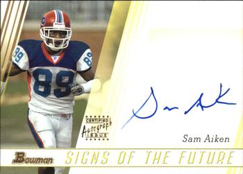 2003 Bowman - Signs of the Future Autographs #SF-SA Sam Aiken Front