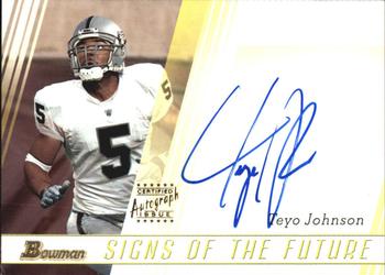 2003 Bowman - Signs of the Future Autographs #SF-TJ Teyo Johnson Front
