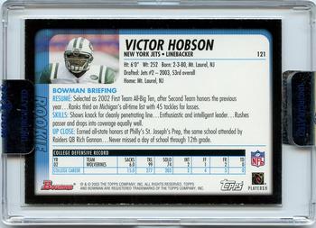 2003 Bowman - Uncirculated Silver #121 Victor Hobson Back
