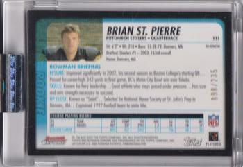 2003 Bowman Chrome - Red Refractors #111 Brian St. Pierre Back