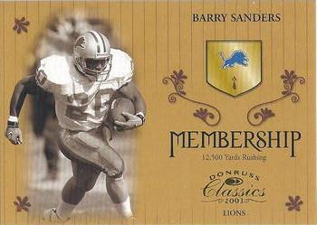 2003 Donruss Classics - Membership #M18 Barry Sanders Front