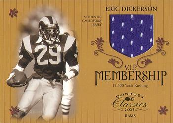 2003 Donruss Classics - Membership VIP Jerseys #M19 Eric Dickerson Front