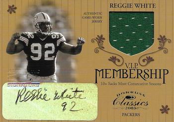 2003 Donruss Classics - Membership VIP Jerseys Autographs #M11 Reggie White Front