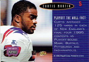 1996 Playoff Contenders - Open Field #5 Curtis Martin Back