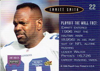 1996 Playoff Contenders - Open Field #22 Emmitt Smith Back